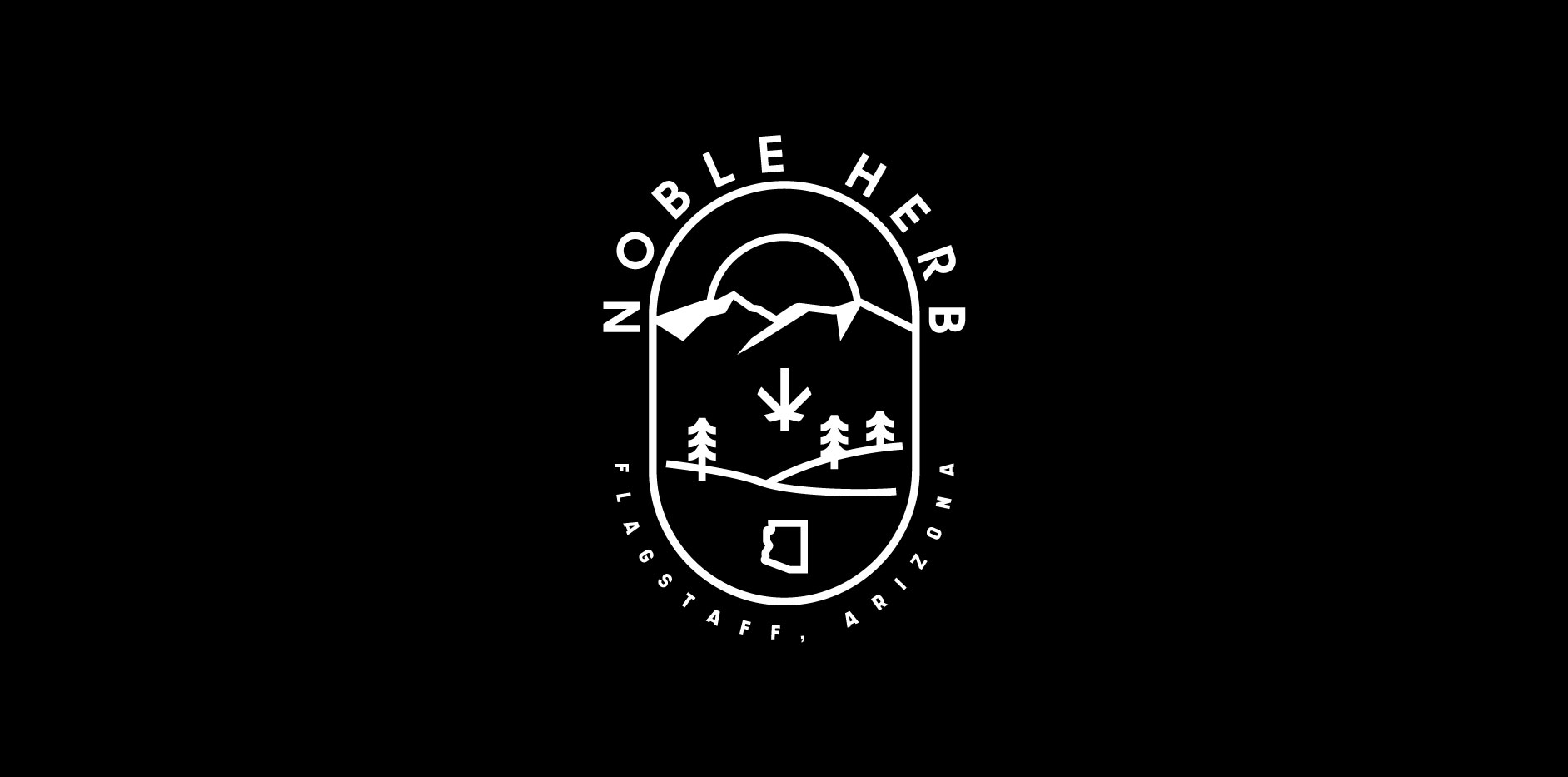 Badge version of Nobel Herb dispensary logo