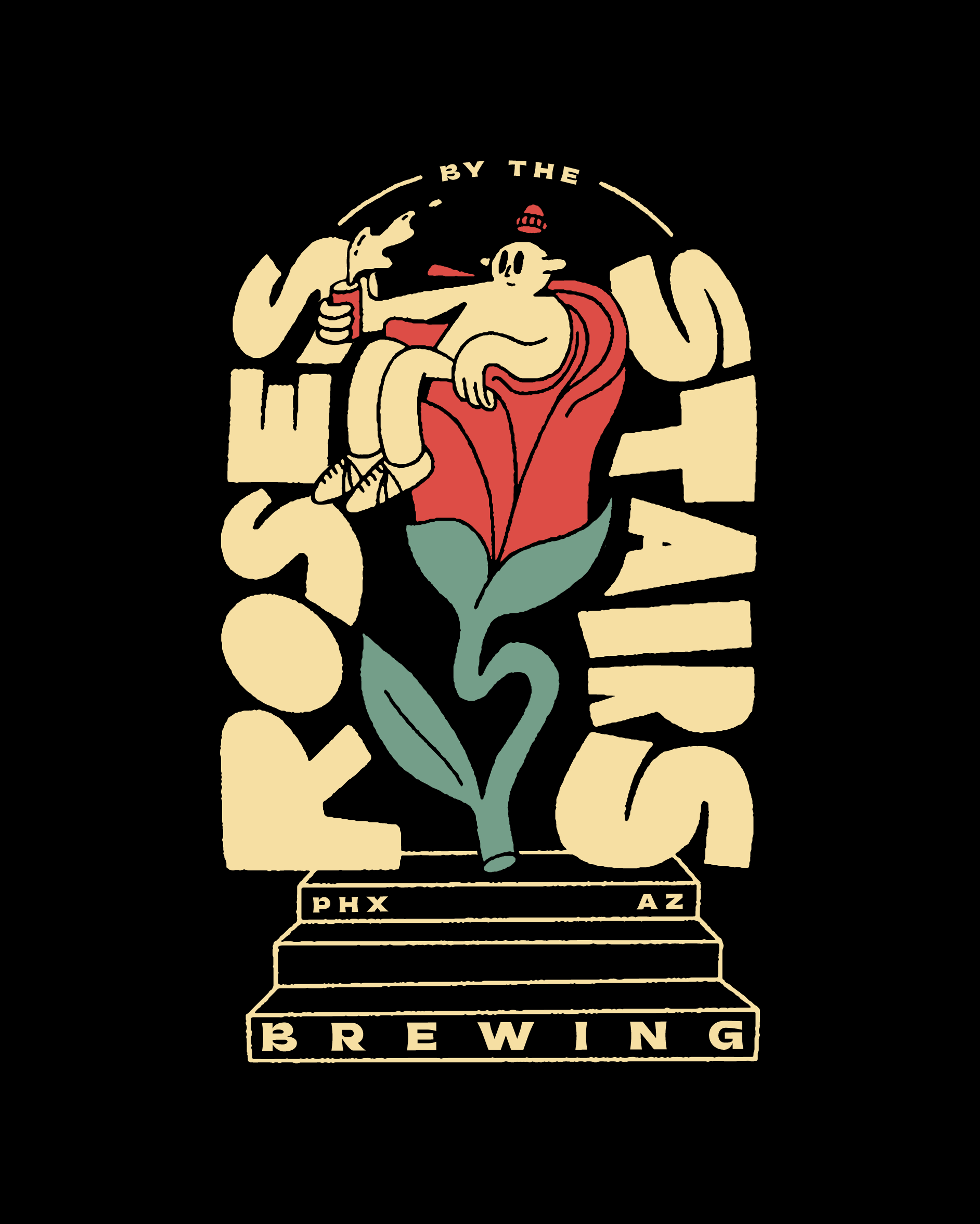 Roses By the Stairs — Merch Illustration