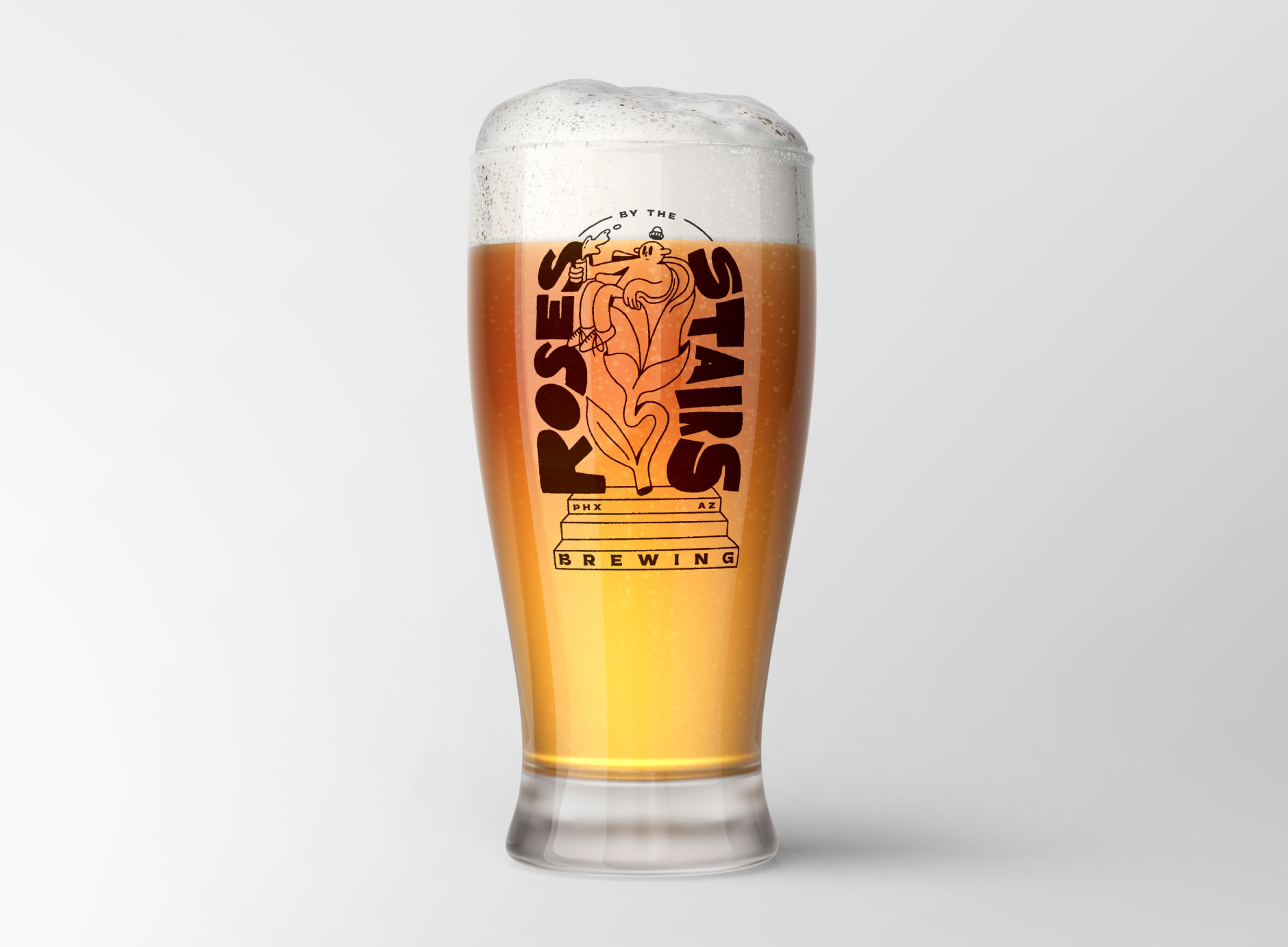 Roses-Pint-Glass